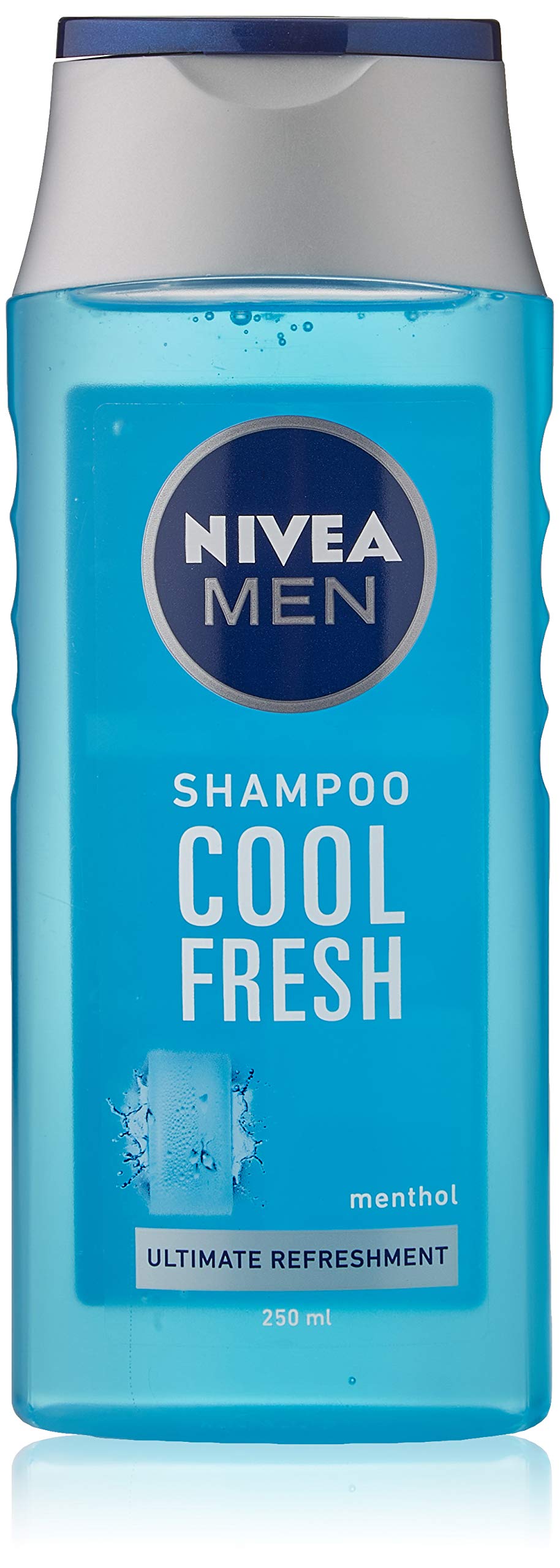 NIVEA MEN Cool Fresh Shampoo 250ml, Daily Shampoo for Men, Cool & Refreshing Hair Care, Menthol Shampoo Suitable for Normal to Greasy Hair