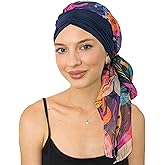CAPLORD Head Scarf for Women Skull Cap Chemo Patients Headwear Cancer Hair Loss Scarf Headwrap Cover Hat Turban Covering Wrap