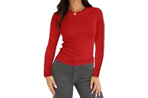 Abardsion 2024 Women Casual Activewear T Shirts Basic Crewneck Raglan Short Sleeve Slim Tight Fit Going Out Tops