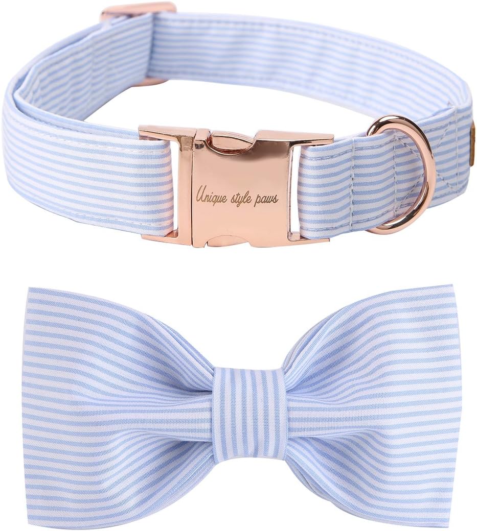 Unique Style Paws Pet Soft &Comfy Bowtie Dog Collar and Cat Collar Pet Gift for Dogs and Cats 6 Size and 7 Patterns