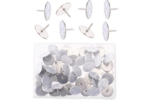 Lyreh 50 Pcs Large Reflective Tacks, High Visibility Glow in Dark Nails Metal Thumb Tacks for Trail Marking Hunting Hiking Tr