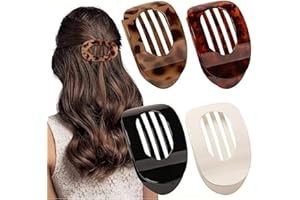 4 PCS Flat Hair Clips for Women, Curved Design Hair Clips for Lying, Hold Hair Claw Clips for Thin, Thick Hair, Hair Accessor