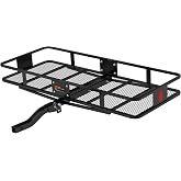 CURT 18153 Cargo Basket Hitch Trailer Hitch Cargo Carrier, 500 lbs. Capacity, 60-Inch x 23-1/2-Inch x 5-1/2-Inch, Fits 2-Inch