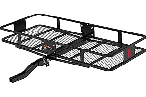 CURT Manufacturing 18153 Basket Trailer Hitch Cargo Carrier, 500 LBS Capacity, 60-Inch x 23-1/2-Inch x 5-1/2-Inch, Fits 2-Inc