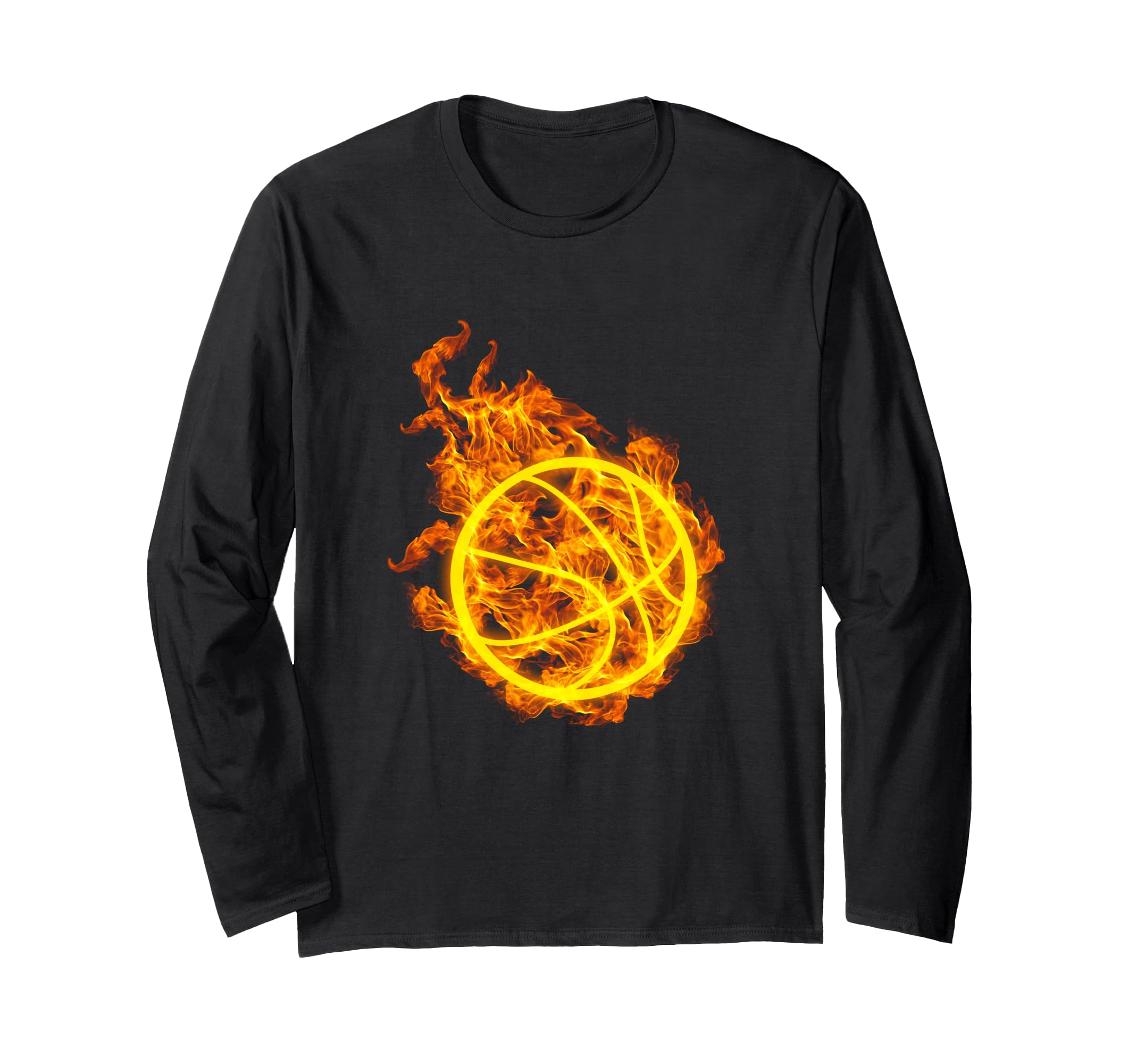Fire Basketball Lover Basketball Player Long Sleeve T-Shirt
