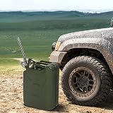 Bonnlo 20L Metal Jerry Can Fuel Container with Flexi Spout Green view 7