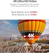 Netac 64GB MicroSDXC Memory Card UHS-I C10 U3 A1 V30 4K FHD 100MB/s view 3