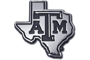 Elektroplate Texas A&M (TX Shape Debossed) Premium Athletics Car Truck Auto Emblem