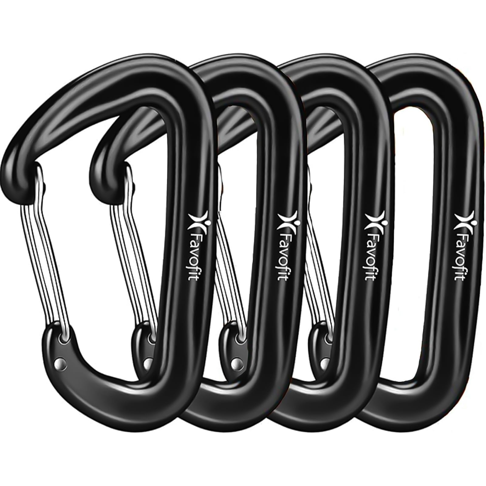 Photo 1 of 12KN Heavy Duty Carabiner Clips - 3.2" Small Carbineers for Hiking Camping Hammocks Keys Keychains Dog Leashes - Ideal for Outdoor Enthusiasts