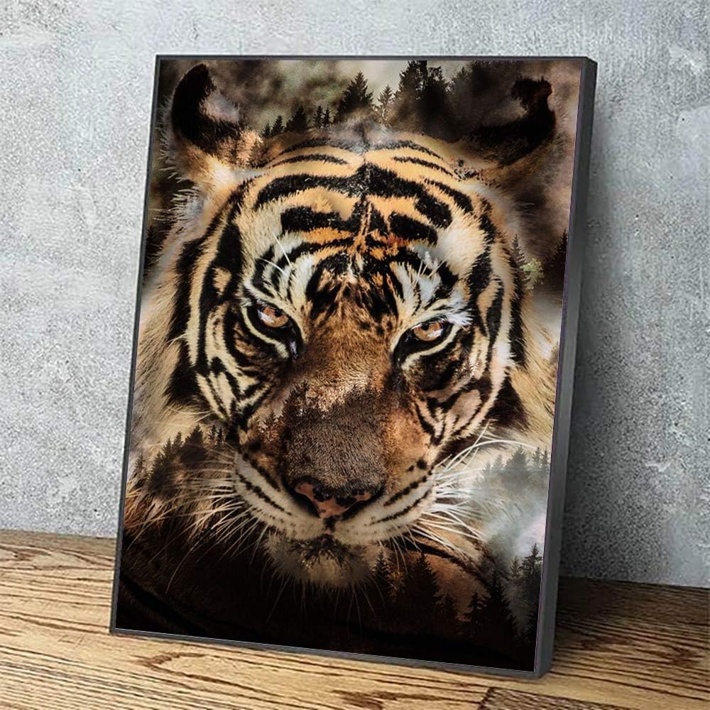 zhuziji DIY Malen nach Zahlen Kunst Tiger Anime Bilder