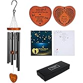 Sympathy Wind Chimes, 32" Memorial Wind Chime for Loss of Loved One Prime, Meaningful Condolence Bereavement Rememberance Gifts for Loss of Father Mother Outdoor Deco Garden