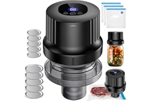 Mason Jar Vacuum Sealer Kit-Fully-Automatic-Canning-Jar-Sealer-Vacuum-Sealing,2025 Upgraded Electric Vacuum Sealer for Wide&R