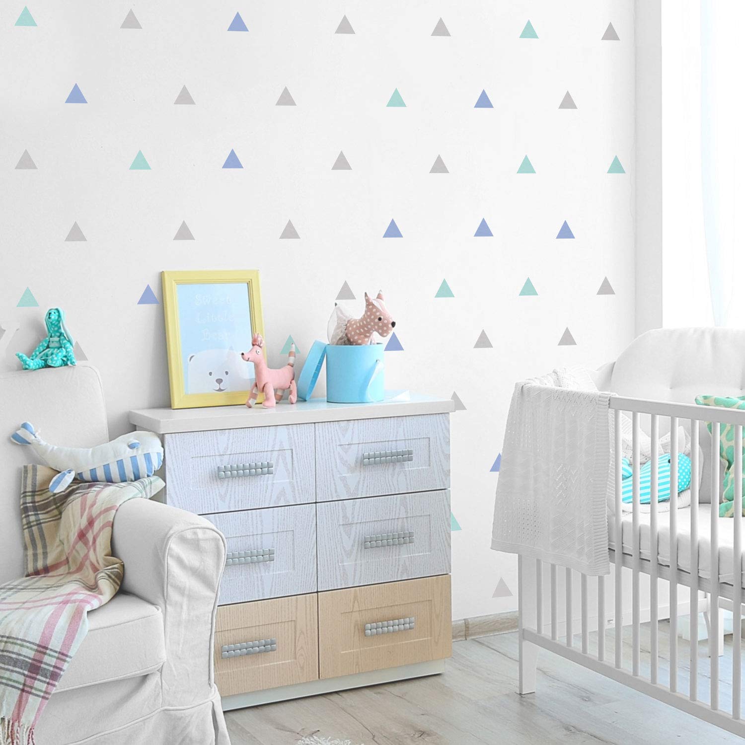 Triangle wall stickers | Lots of colours options available | Perfect for a baby's nursery or child's bedroom