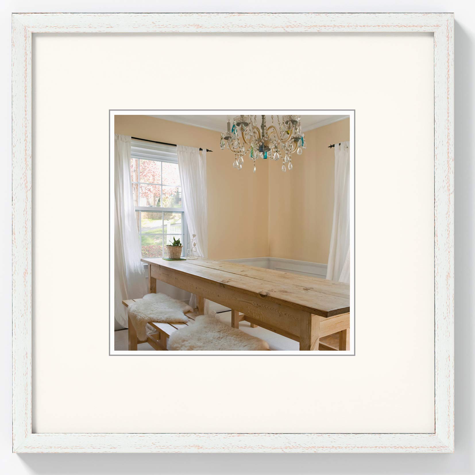 walther Design Picture Frame Silver 13 x 13 cm Peppers Wooden Frame BP313S