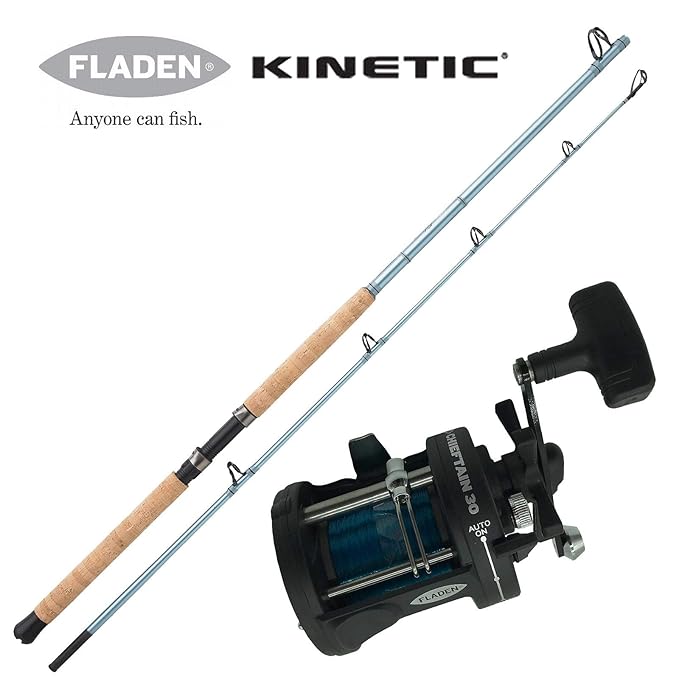 Stollenwerk Meeresangeln Norwegen Set Combo - Bootsrute 2,10m 20-30lbs & Multirolle & Schnur