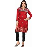 Maple Clothing Kurti Indian Tunic Top Women's Embroidered Outfit India Apparel