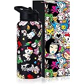 Tokidoki Unicorno Bottle 32oz Insulated Stainless Steel Water Bottle Reusable Vacuum Insulated Water Bottle Tumbler with Leak Proof Flip Bottle for Travel Office Gym (denim daze)