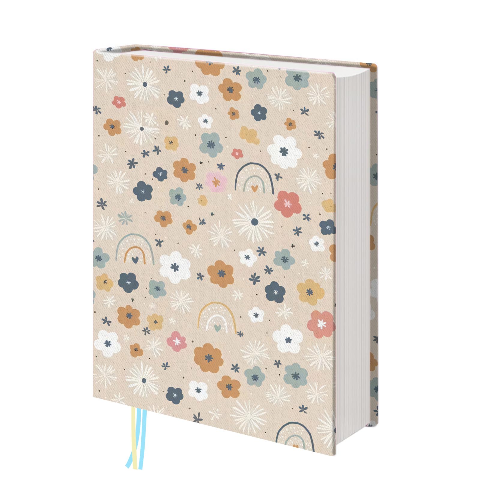 Photo 1 of QRZIQRZ Rainbow Floral Paperback Book Covers, Adjustable Book Cover for Textbooks Hardcover Bible Novels, Washable Book Protector with Bookmark, Book Covers for Soft Cover Books, Book Lovers Gifts
