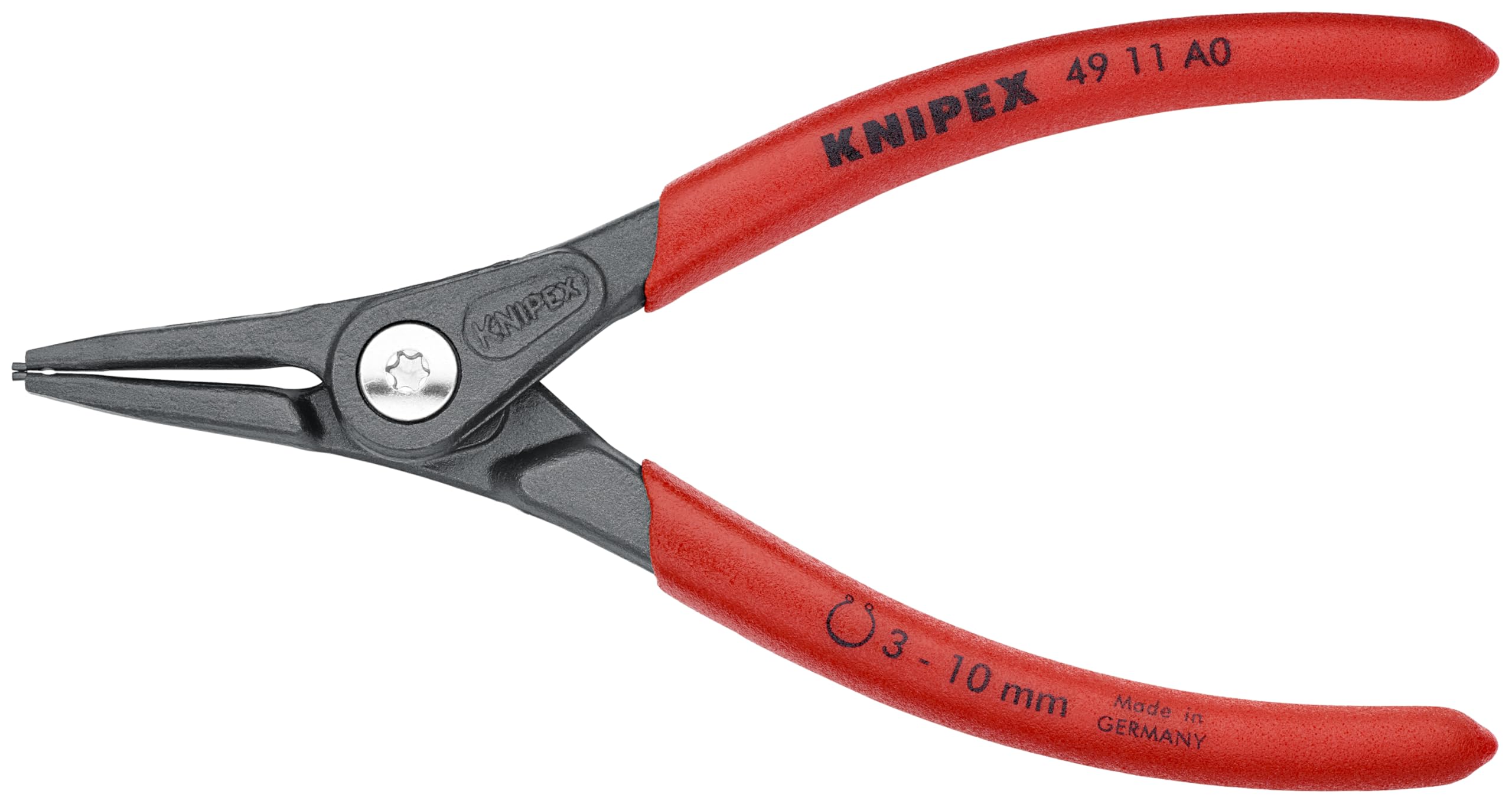 Knipex 49 11 A0 Circlip Pliers Pliers – Pliers (Circlip Pliers, Chrome Vanadium Steel, Plastic, red, 14 cm, 101 G)