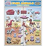 JesPlay Farm Animals (by Incredible Gel and Window Clings) - Christmas Stocking Stuffers - Reusable Puffy Sticker Glass Windo