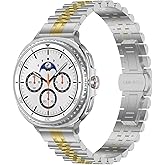 Wolait Stainless Steel Band for Samsung Galaxy Watch 8 40mm 44mm/Classic 46mm 2025 Bands,No Gap Business Metal Strap for Galaxy Watch 8 Band Men Women