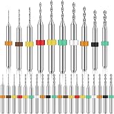 Lothee 30 Pcs Micro Drill Bits Set Tungsten Carbide PCB Jewelry,1.1-2.0 Mm | Shank for CNC Router, Circuit Board Drilling, Jewelry Stone Engraving, Mini Precision Holes, Flute Cutting Tools