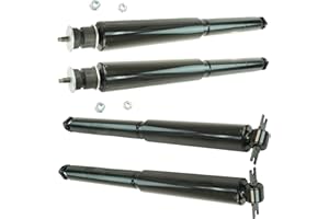 TRQ Front and Rear Shock Absorber Set Compatible with 2007-2017 Jeep Wrangler