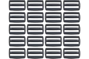 1 Inch Tri-Glide Slide Buckles, 50 Pack Plastic Webbing Strap Fastener for Backpack Bag Belt, Navy Blue