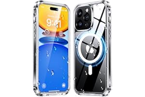Humixx for iPhone 15 Pro Max Case Magnetic [Compatible with Magsafe] Clear Waterproof iPhone 15 Pro Max Mag Case, Built-in Lens and Screen Protector [Full-Body Shockproof][IP68 Underwater] 6.7"
