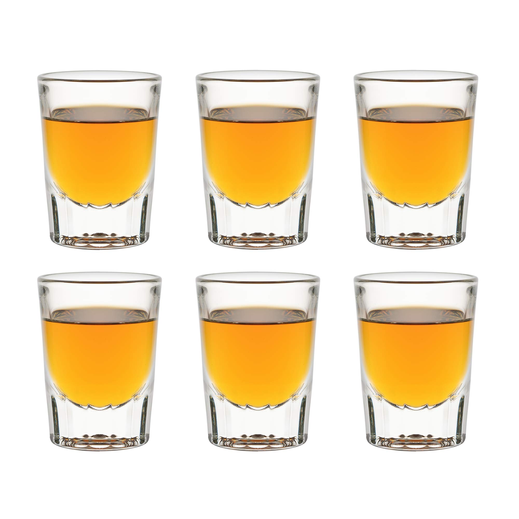 Libbey shot glass Fluted Whiskey - 59 ml / 5,9 cl - Set of 6 - Shot glass - Dishwasher safe