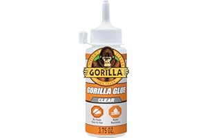 Gorilla Clear Glue, 3.75 Ounce Bottle (Pack of 1) - Crystal Clear, All Purpose, and Water Resistant