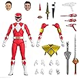Super7 ULTIMATES! Mighty Morphin Power Rangers Red Ranger - 7" Power Rangers Action Figure with Accessories Classic TV Show Collectibles