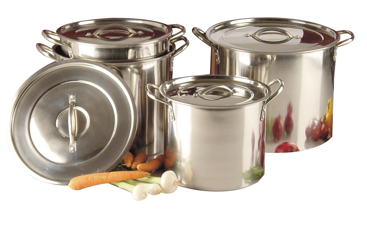 Set of 4 Buckingham Stainless Steel Stock Pots RRP £50 Amazon.co.uk