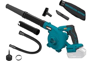Cordless Leaf Blower for Makita 18V Battery,Electric Jobsite Air Blower with Brushless Motor,6 Variable Speed Up to 180MPH,2-