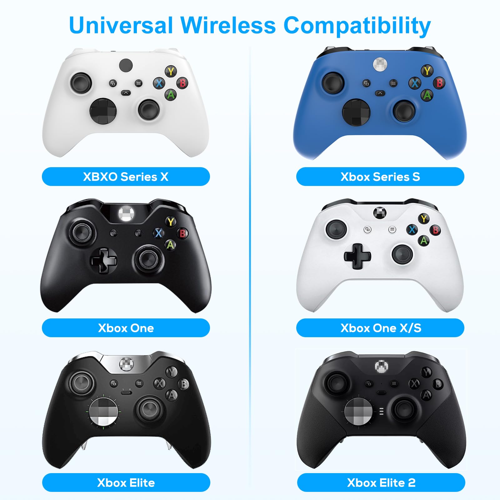Keyboard for Xbox Series X/S, One X/S, Elite One/2 Controller, Wireless Chatpad Gaming Keypad With USB Receiver, Speaker, 3.5mm Audio Jack Accessories (Controller Not Included), White
