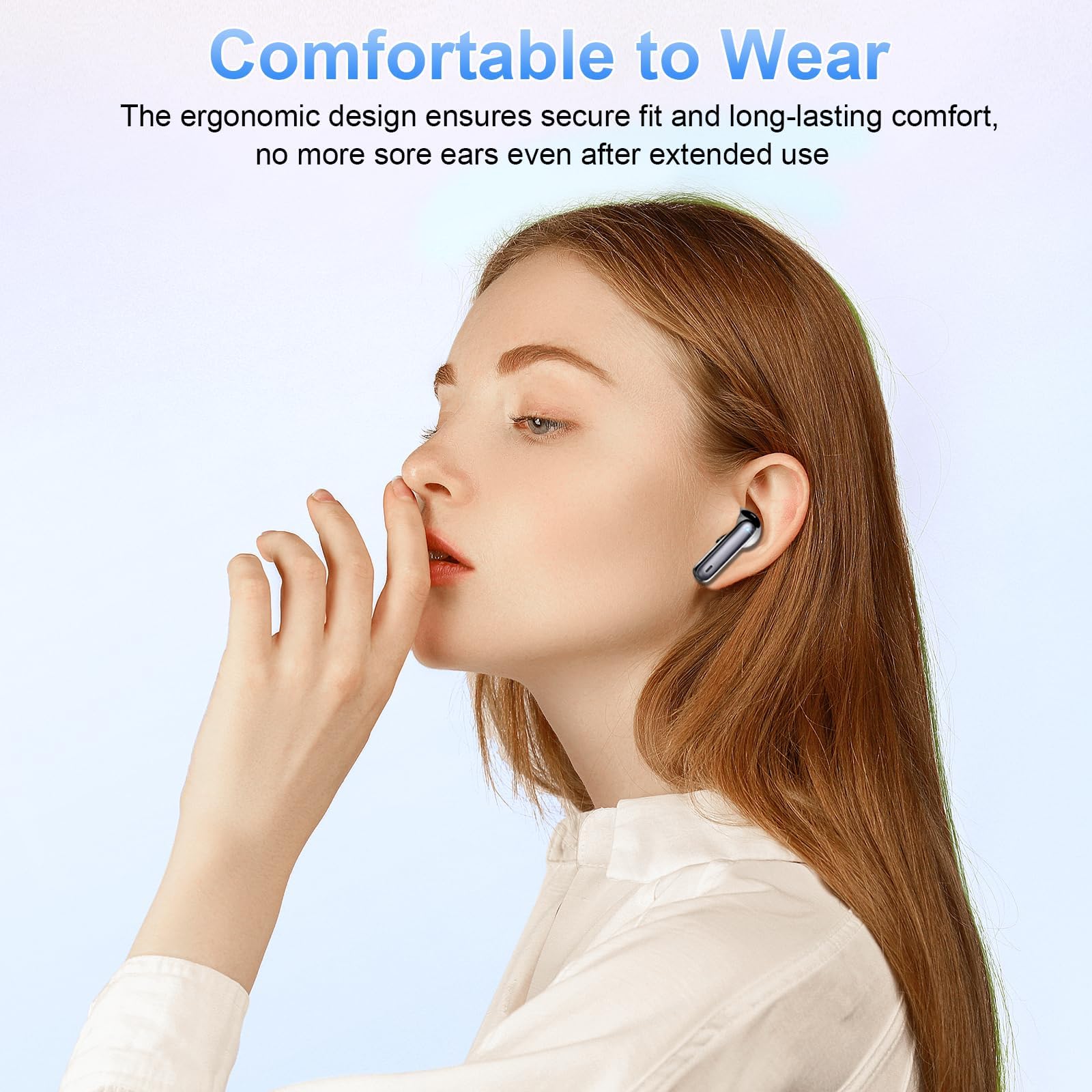 Wireless Earbuds, Bluetooth 5.3 Headphones in Ear with HiFi Stereo Deep Bass, 4 ENC Noise Cancelling Mic Wireless Earphones 40H Playtime, Bluetooth Earbuds Dual LED Display, IP7 Waterproof, USB-C