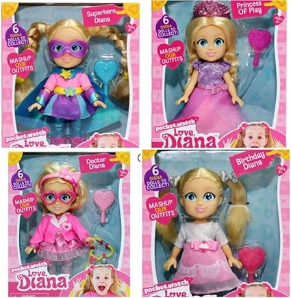 Love Diana Set of 4 6 inch Dolls 