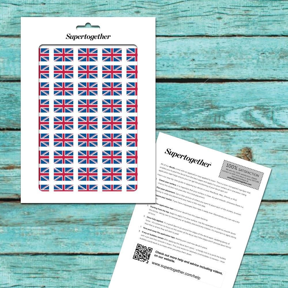 Supertogether Big Value 100-Pack Union Jack UK Flag Stickers, 31mm x 20mm Dimensions - Image 5