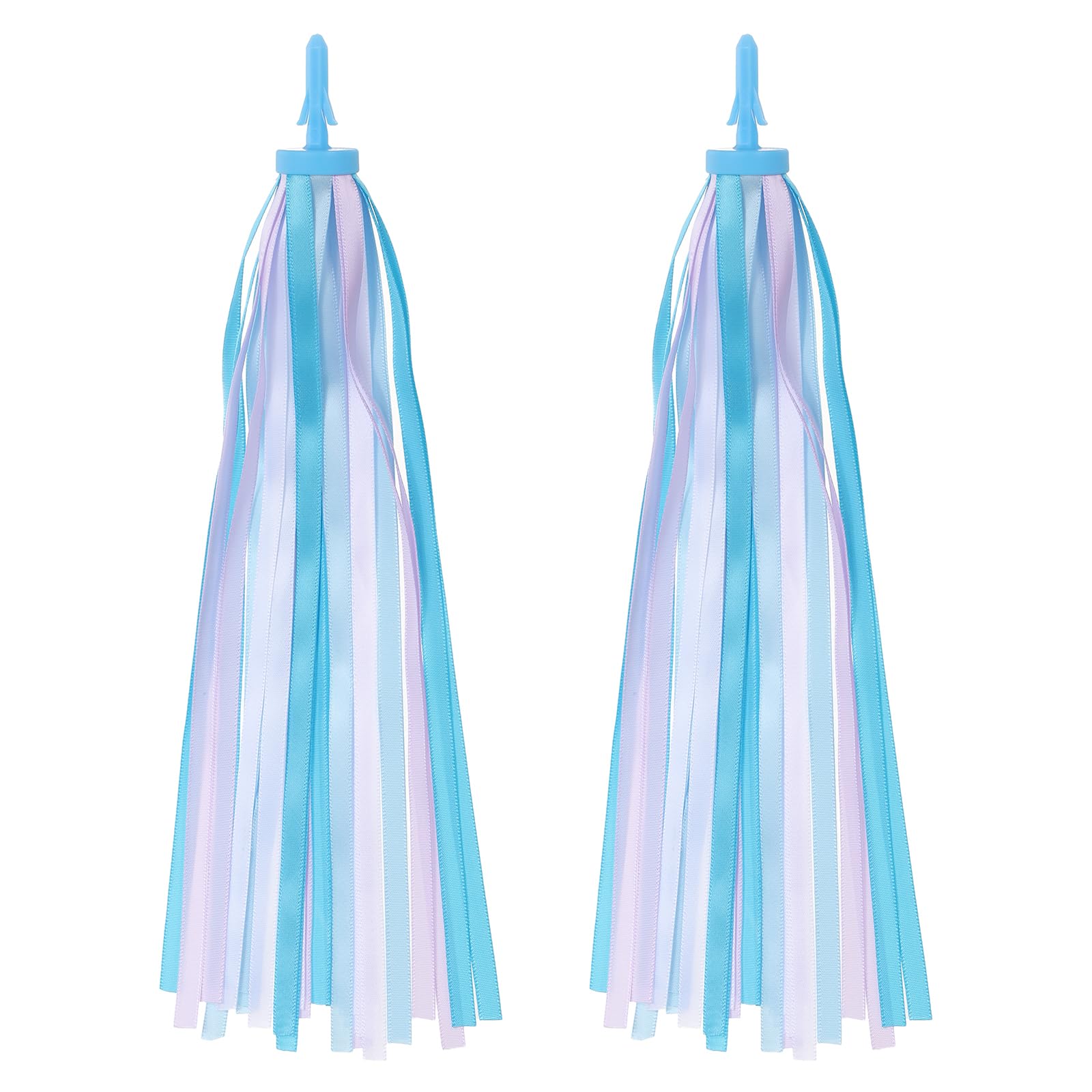 PATIKIL Bike Streamers, Colorful Scooter Handlebar Tassels Grips Ribbon Accessories Decorations for Girls Bicycles Tricycle Handles, Blue Purple