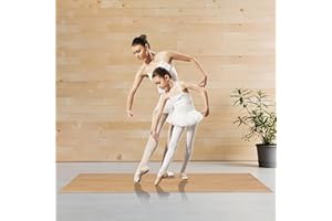 Matrix-Athletic Balance Dance Floor for Ballet, Tap, Jazz, and Pop, Heavy-Duty Exercise Flooring for Home, 5MM Thick PVC Practice Floor for Adults and Kids