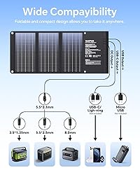 30W Portable Solar Panel 3 USB Ports Chargers