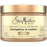 SheaMoisture Jamaican Black Castor Oil Treatment Masque 11.5oz | For dry, damaged hair - deeply conditions and strengthens with Jamaican Black Castor Oil and Shea Butter.