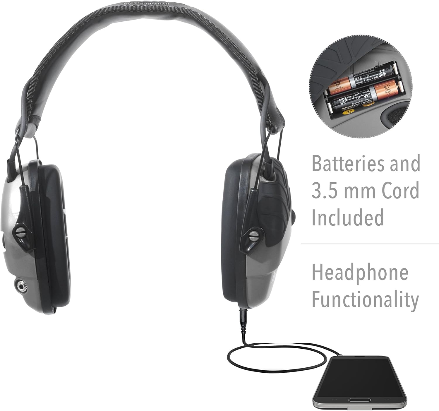 Howard Leight by Honeywell Impact Sport Sound Amplification Electronic Shooting Black Earmuff with Genesis Sharp-Shooter Shooting Glasses, Clear Lens: Home Improvement