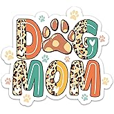 (3PCs) Dog Mom Sticker, Colorful Leopard Style Dog Lovers Decals for Dog Mom Waterproof Vinyl Stickers for Laptop Water Bottle Tumbler Phone Case Mug Notebook, Puppy Lovers Stickers (3 Inches)