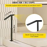 VEVOR Round Type Metal Handrail 2 Steps Outdoor 18 x 38 In LTFS2BXYGLZHS0001 view 3