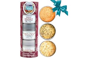 Luxury BBQ House Reserve Seasonings | Gift Packaged Set of 3 | Artisanal Gift Pack | All Natural, Non GMO Seasoning | Gourmet Spice Blends & Rubs | Small Batch, Hand Made | Made in USA | No Artificial Ingredients, Authentic Flavors | GLP-1 Friendly | Sustainably Sourced, Ultra Premium | Gustus Vitae | #545