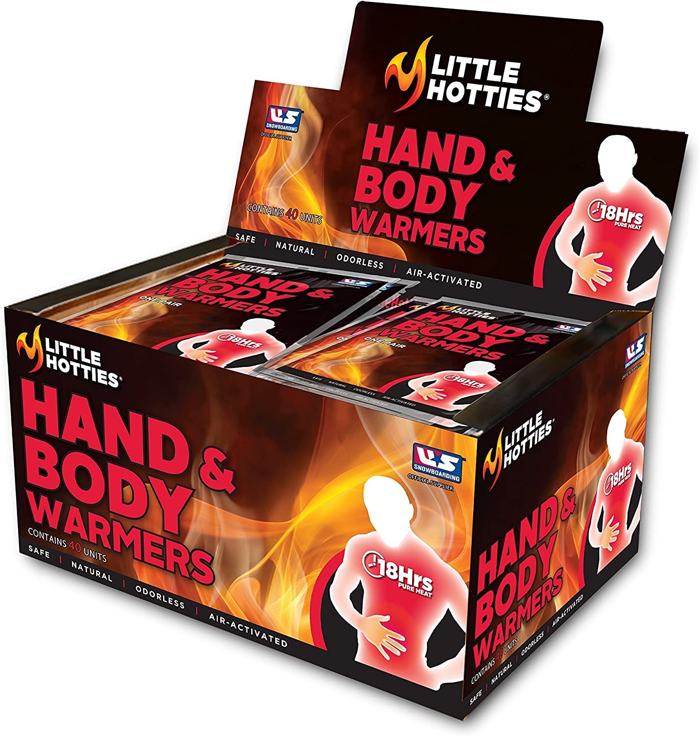 PACK OF TEN LITTLE HOTTIES HAND & BODY WARMERS (BODYWARMERS) - Up to 18 hours of heat
