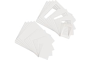 32 Pieces Picture Mats, 4 Sizes Picture Mat Boards for Frames, Picture Mat Kit Includes 12 Pre Cut Display Photo Frame Mat an