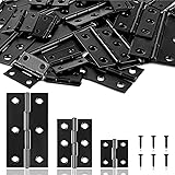 Hotop 24 Pcs Square Door Hinges Stainless Steel