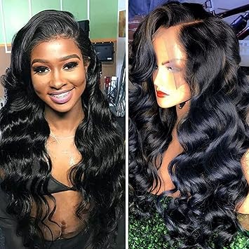 Amazon Com Doren Human Hair Wigs Lace Front Loose Body Wave For